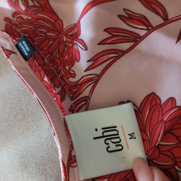 Cabi Top Strappy Floral women's size medium peplum bottom - Picture 7 of 12